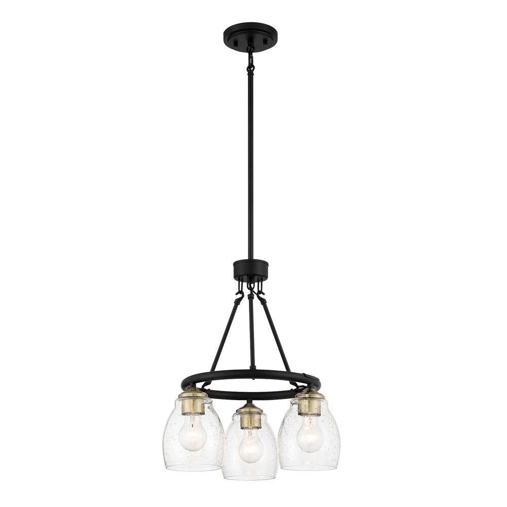 Winsley 3-Light Chandelier with Clear Seeded Glass Shades