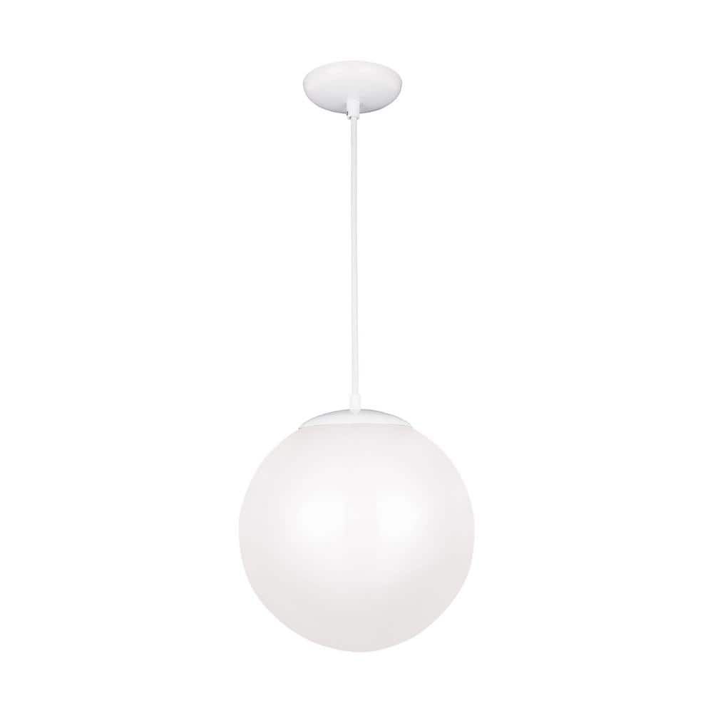 Elegant White Globe Pendant Light with Smooth Glass Diffuser