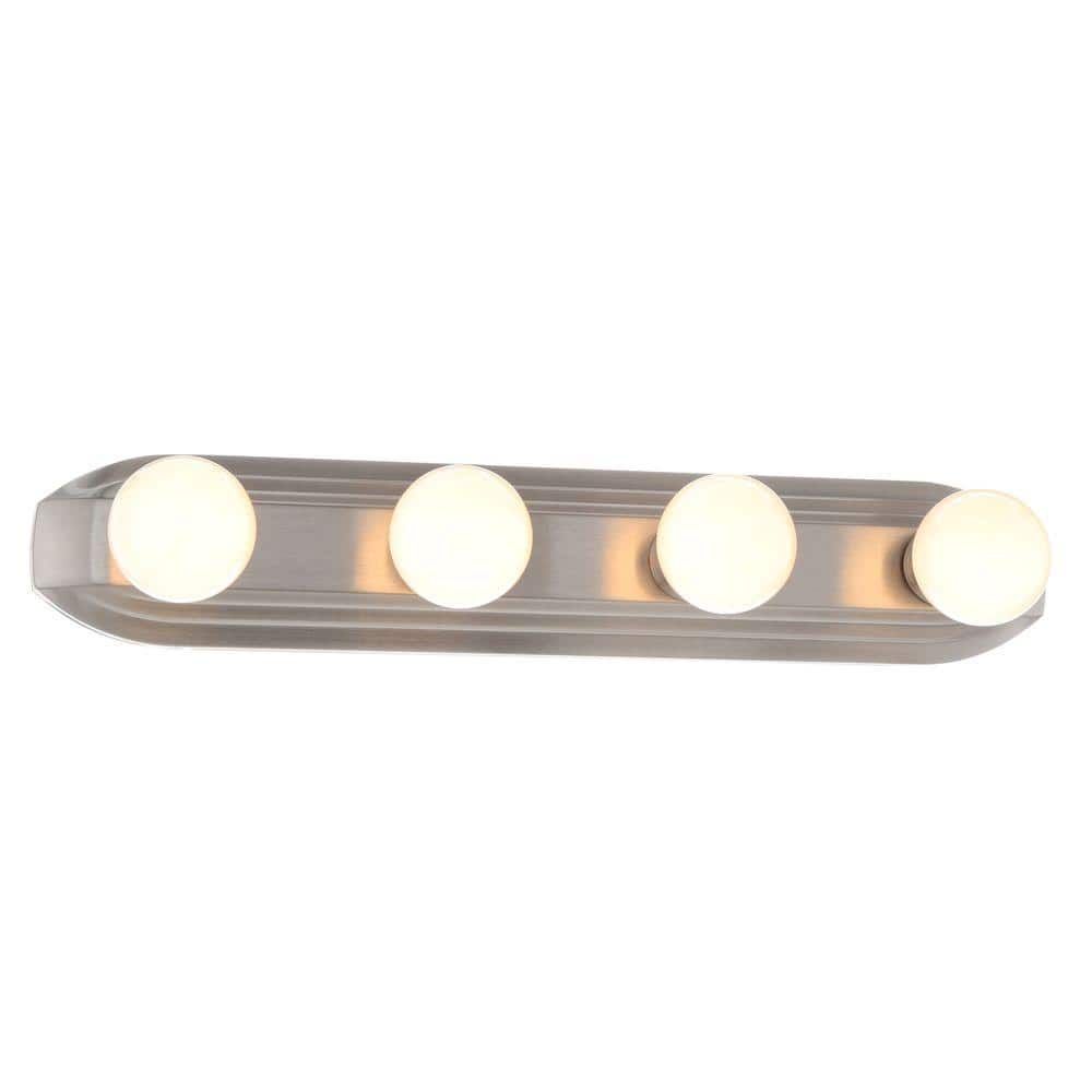 Brushed Nickel 24" 4-Light Modern Vanity Fixture