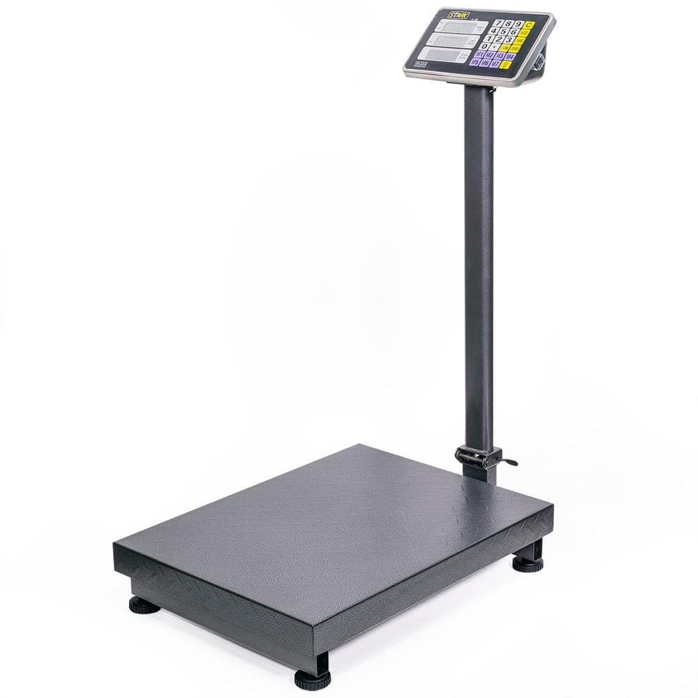 600 lbs Heavy Duty Black Steel Digital Platform Scale