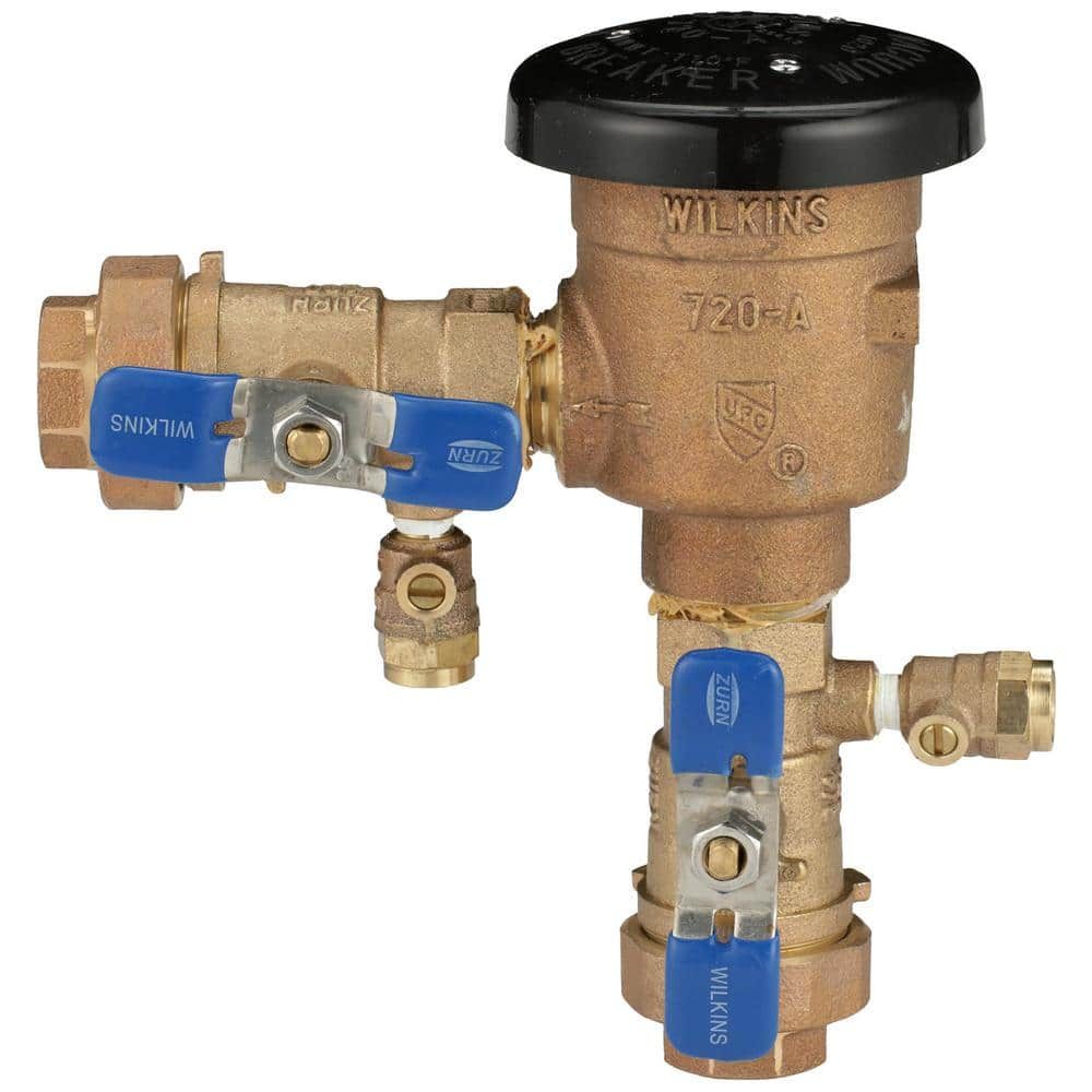 Bronze 1" Pressure Vacuum Breaker Assembly with Union Ball Valves