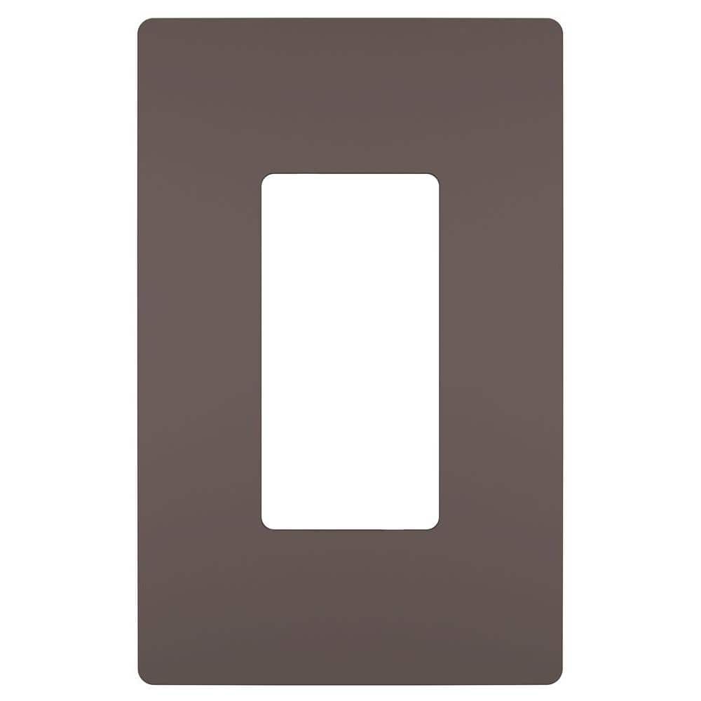 Dark Bronze 1-Gang Screwless Polycarbonate Wall Plate