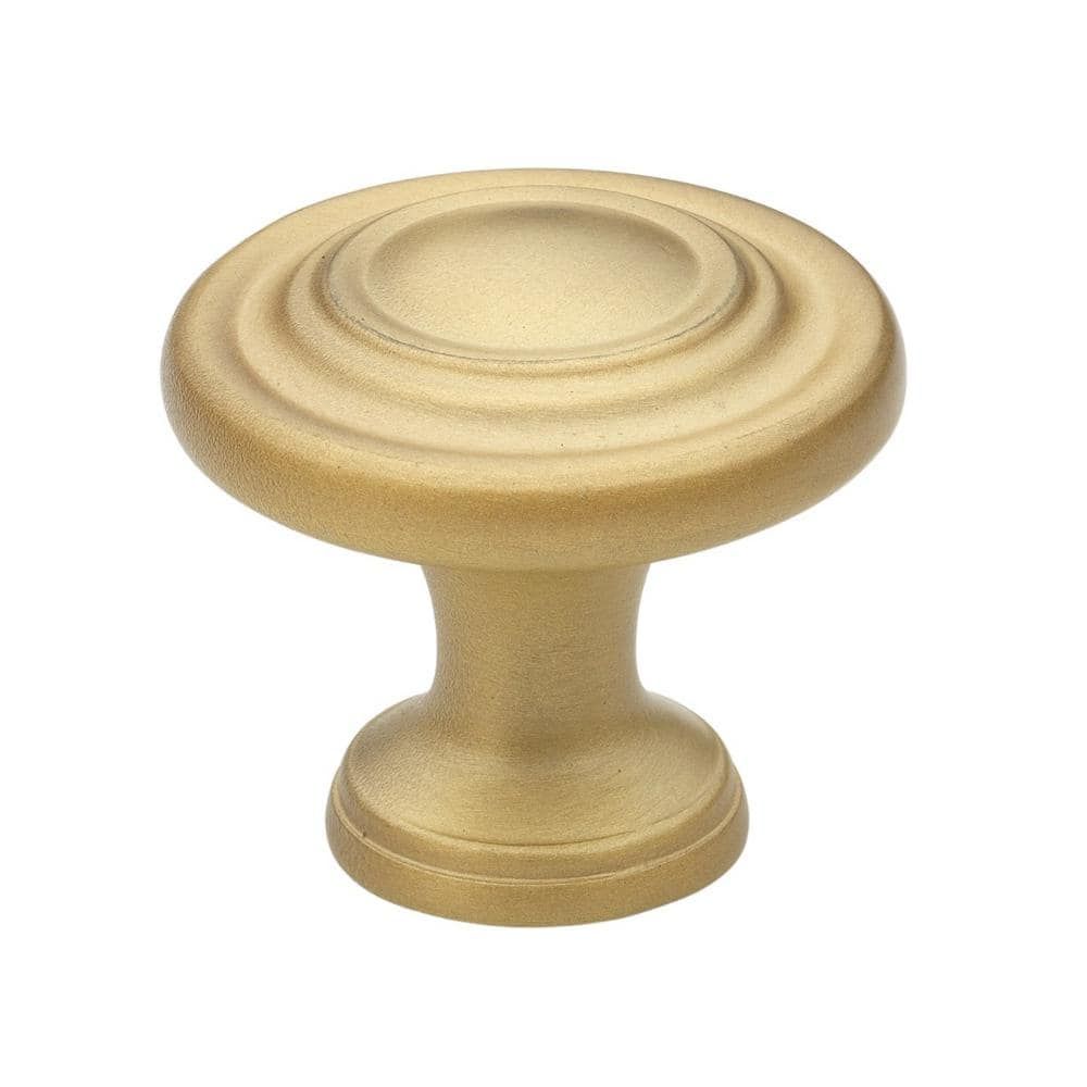 Brushed Gold Round Zinc Alloy Cabinet Knob Set