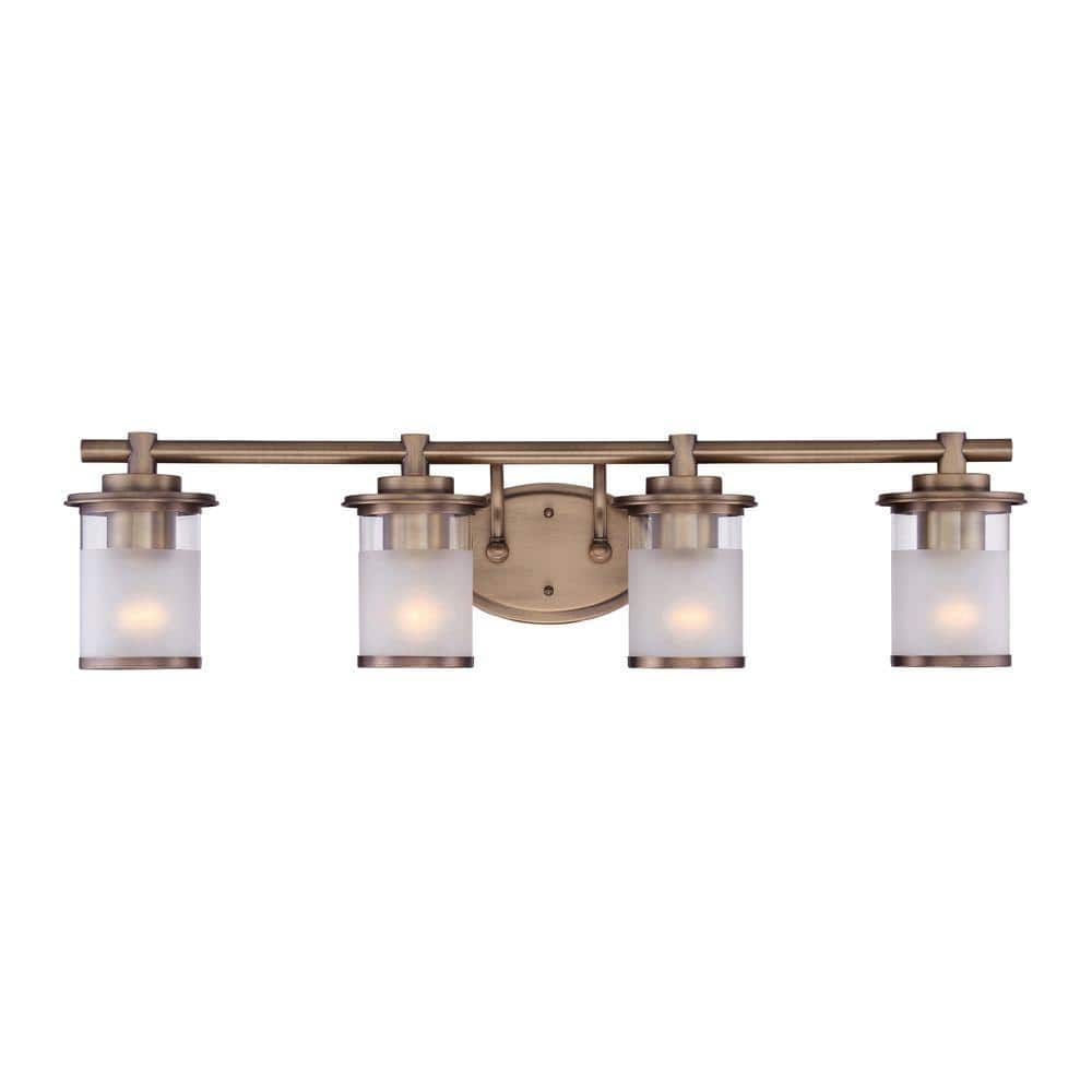 Essence 4-Light Old Satin Brass Bathroom Vanity Light