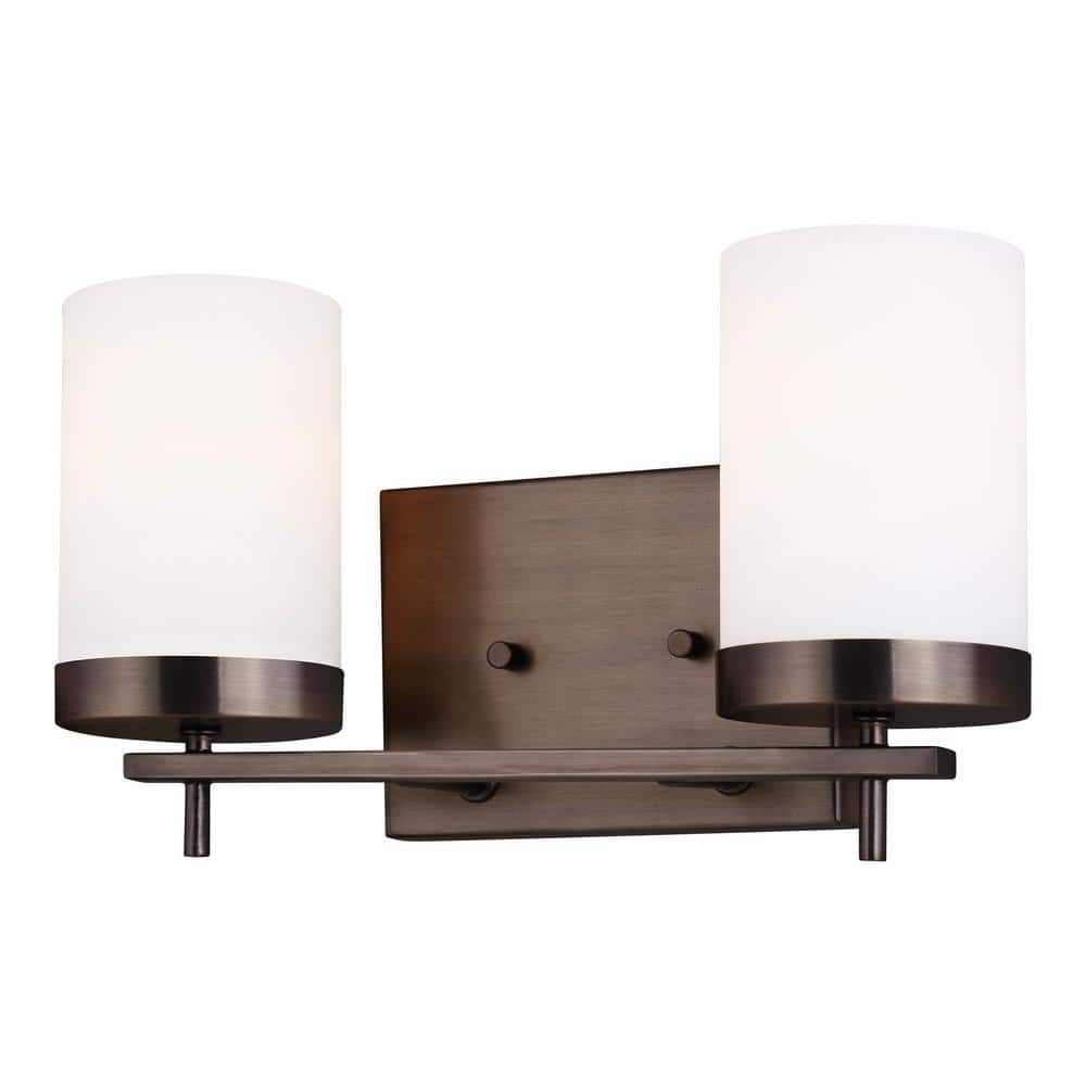 Zire 2-Light Brushed Oil Rubbed Bronze Cylinder Vanity Light