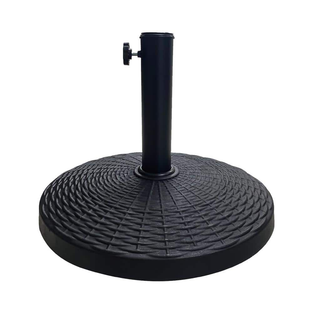 22 lbs Black Resin Round Patio Umbrella Base