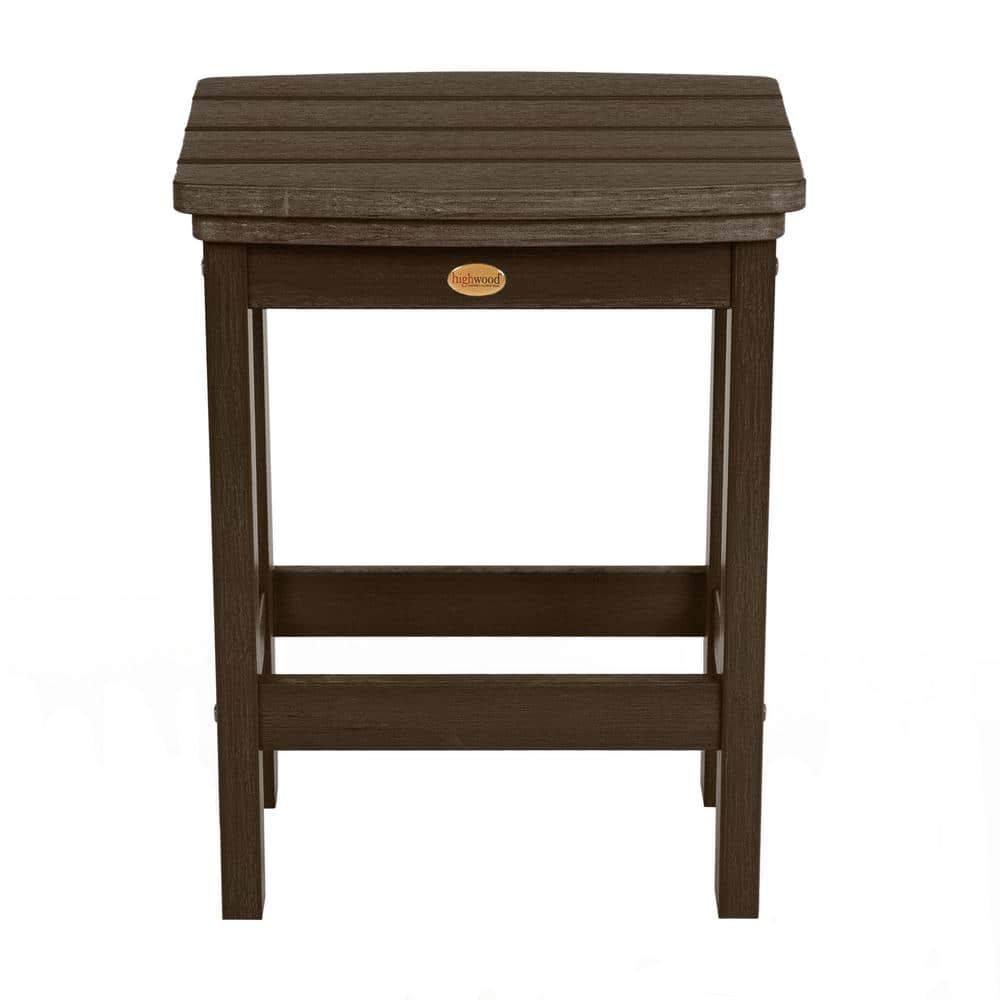 Weathered Acorn Compact Backless Counter Height Bar Stool