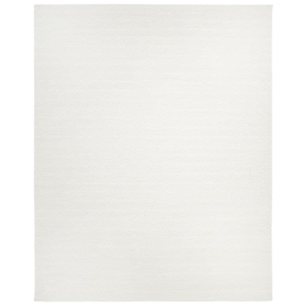 Handwoven Serenity Ivory Wool 8' x 10' Flatweave Area Rug