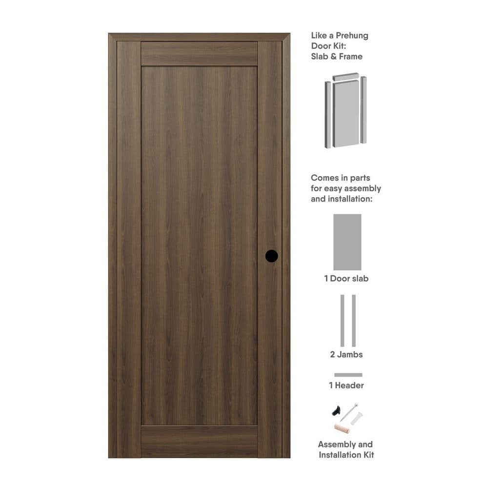 Pecan Nutwood Solid Core Pine Composite Interior Door