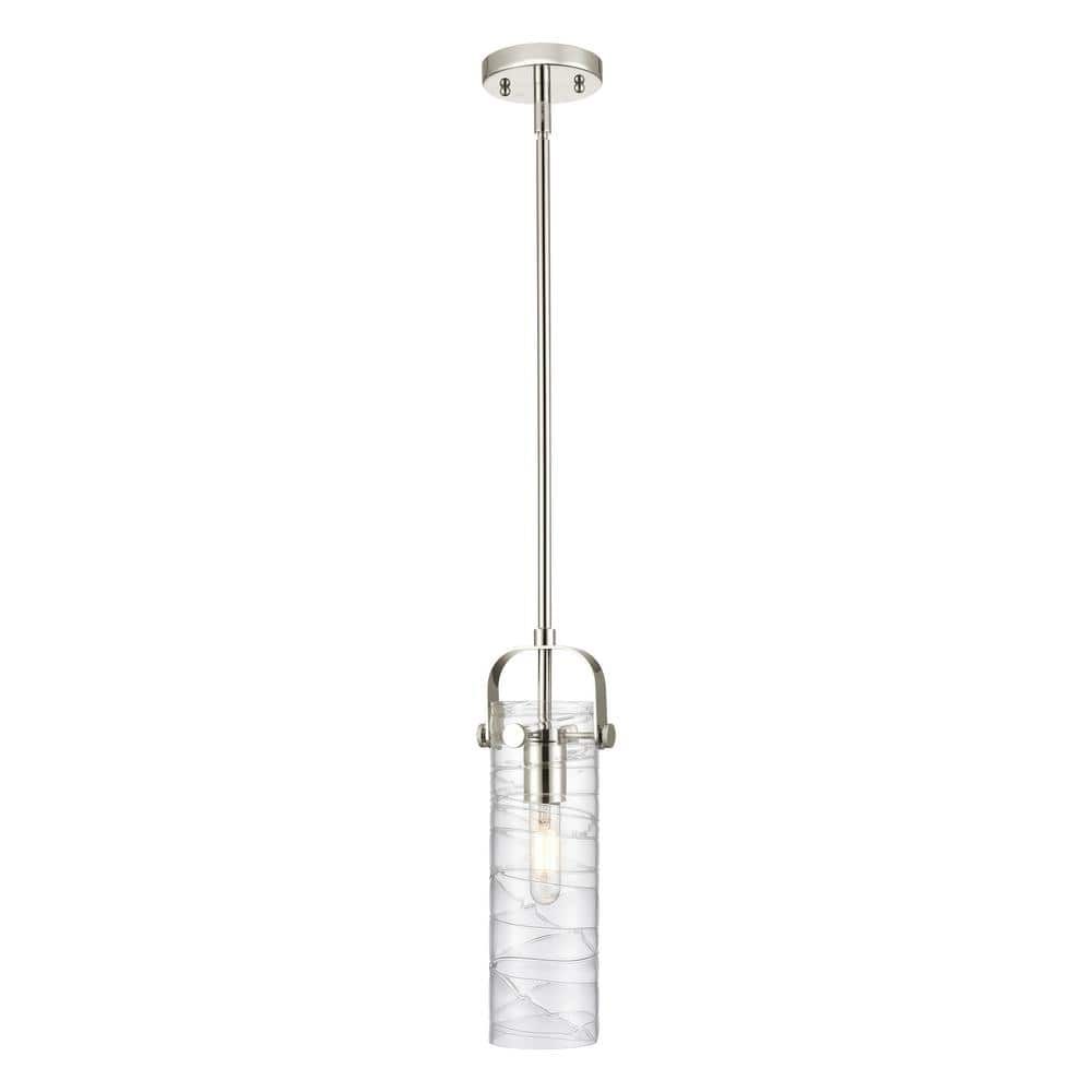 Pilaster II 14.5" Polished Nickel Cylinder Pendant Light