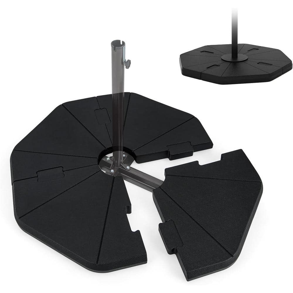 Heavy Duty Black Metal and HDPE Fillable Umbrella Base