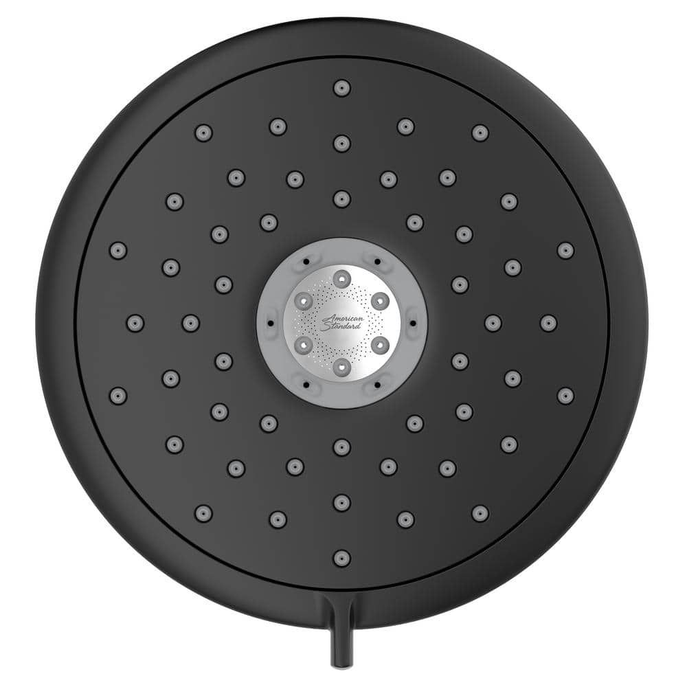 Matte Black 7-inch Adjustable 4-Function Wall Mounted Shower Head