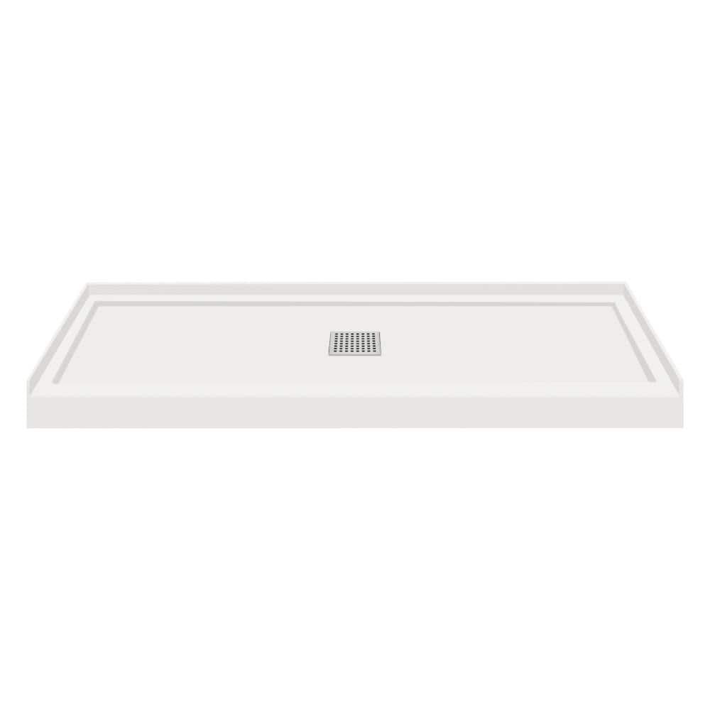 Gray 60-Inch Transtone Single Threshold Shower Base