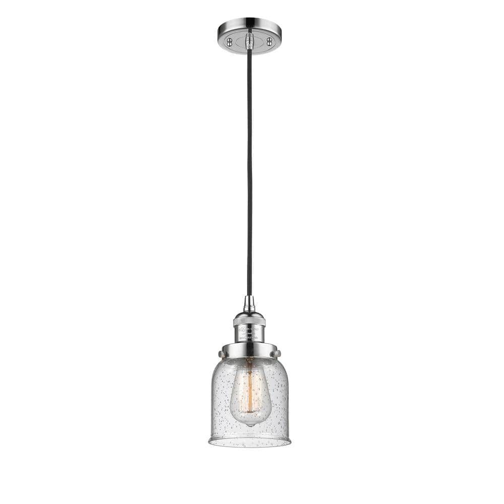 Polished Chrome Mini Pendant with Glass Shade