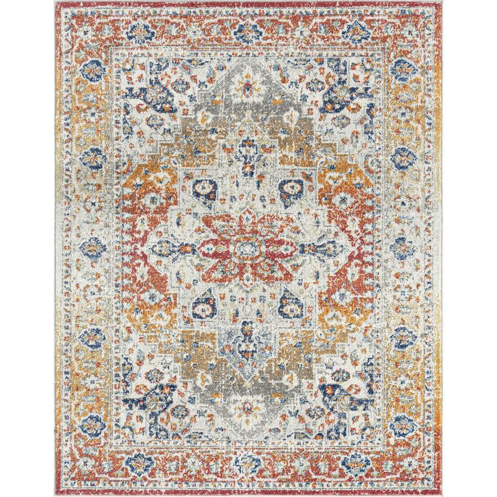 Chelsea Multi-Color Synthetic 9' x 12' Oriental Area Rug