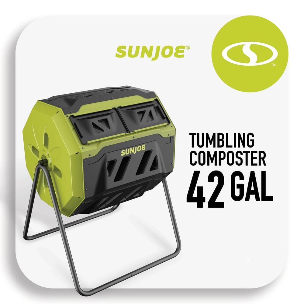 42 Gallon Green and Black Outdoor Tumbling Composter