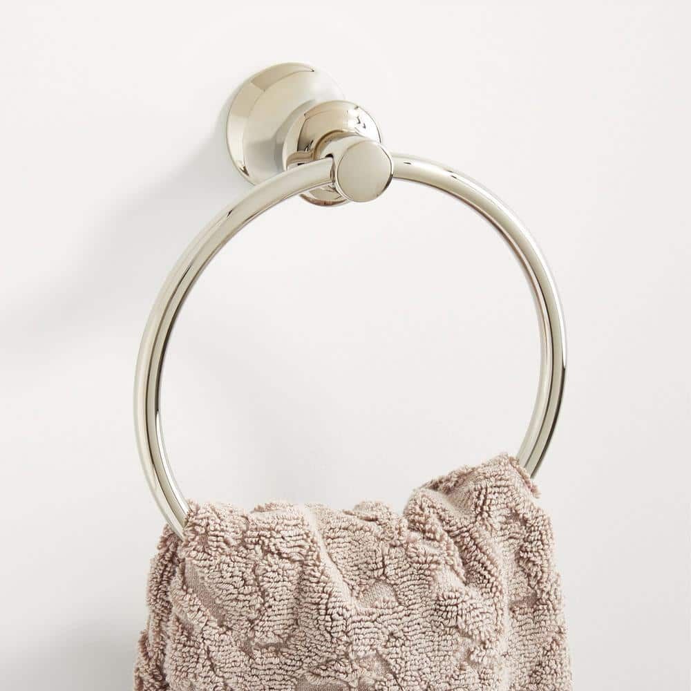 Polished Nickel Wall Mounted Circular Towel Ring