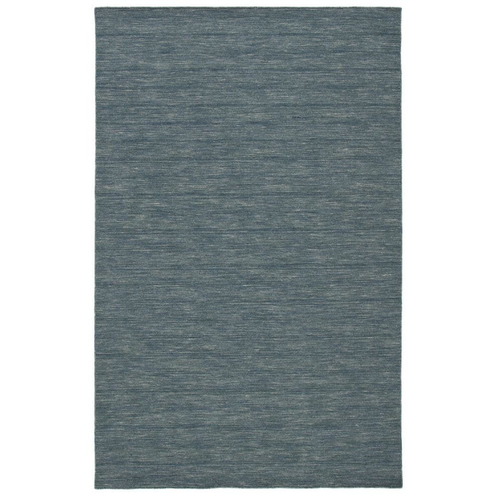 Gray Nomadic Hand-Woven 8' x 10' Wool-Cotton Blend Area Rug