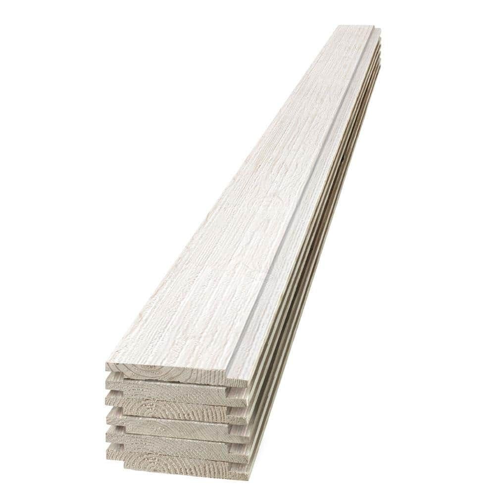 White Pine Shiplap Boards 6-Pack with Textured Finish