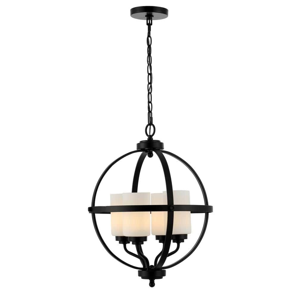 Forler 22" Gold and Black Glass LED Globe Pendant