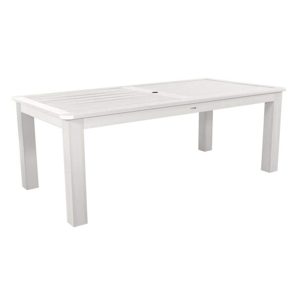 Highwood Spacious White Rectangular Outdoor Dining Table 42"x84"