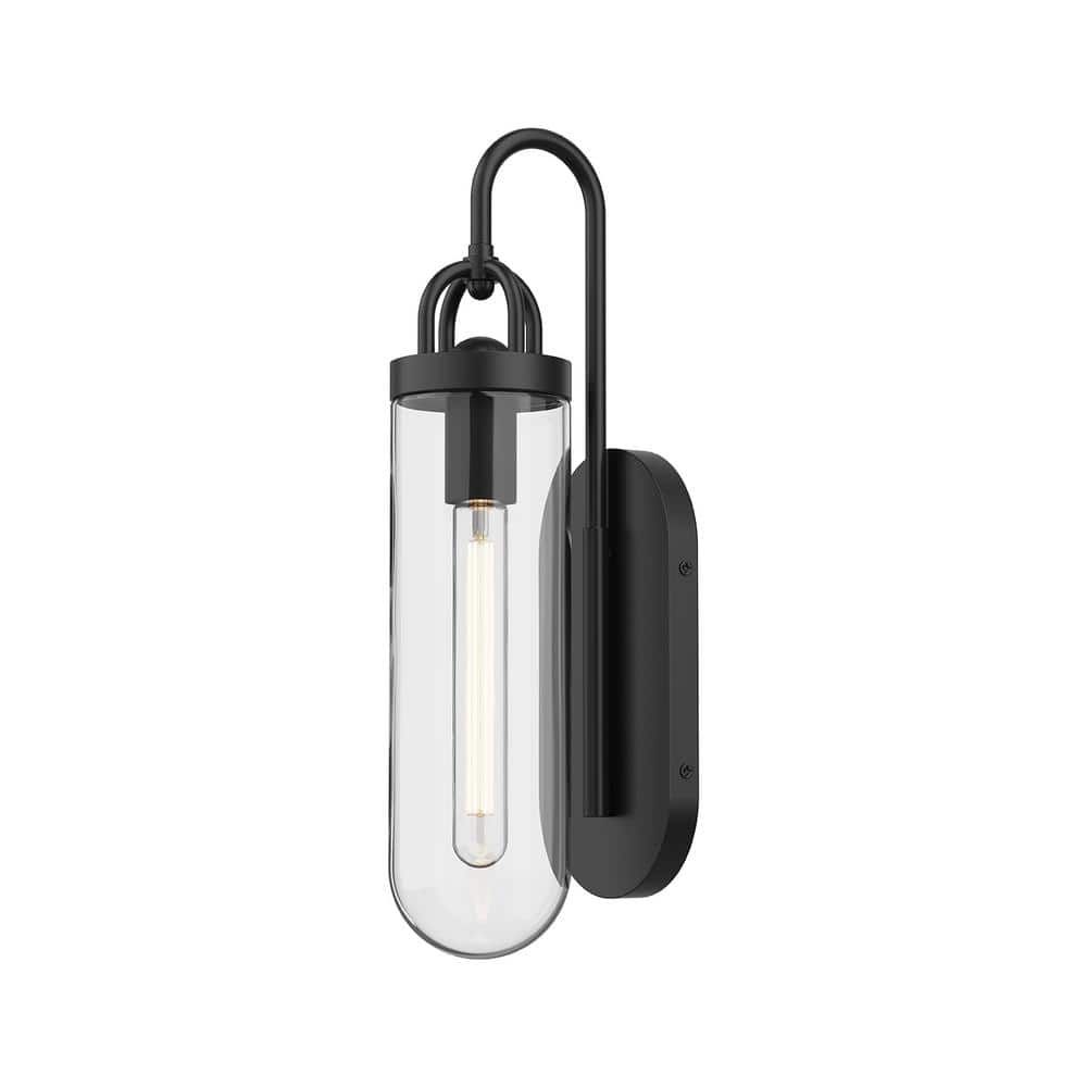 Lancaster Outdoor Dimmable Vanity Wall Sconce in Matte Black