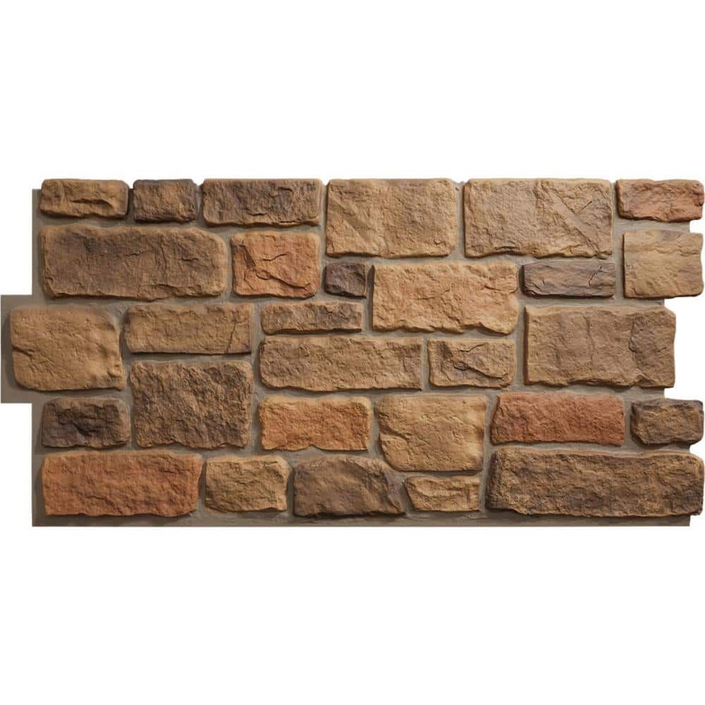 Rustic Roast Faux Stone Panel Siding, 48" x 23.75"