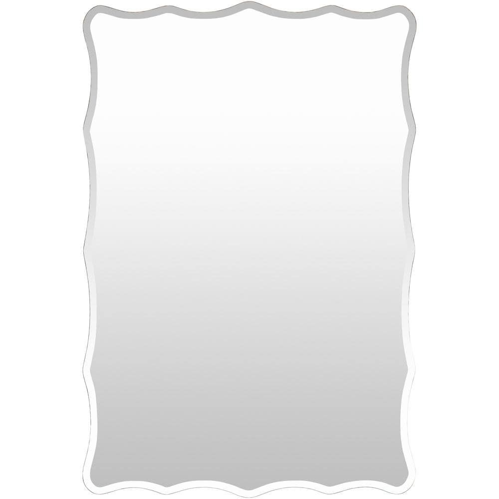 Rectangular Frameless Beveled Wall Mirror 36" x 24"