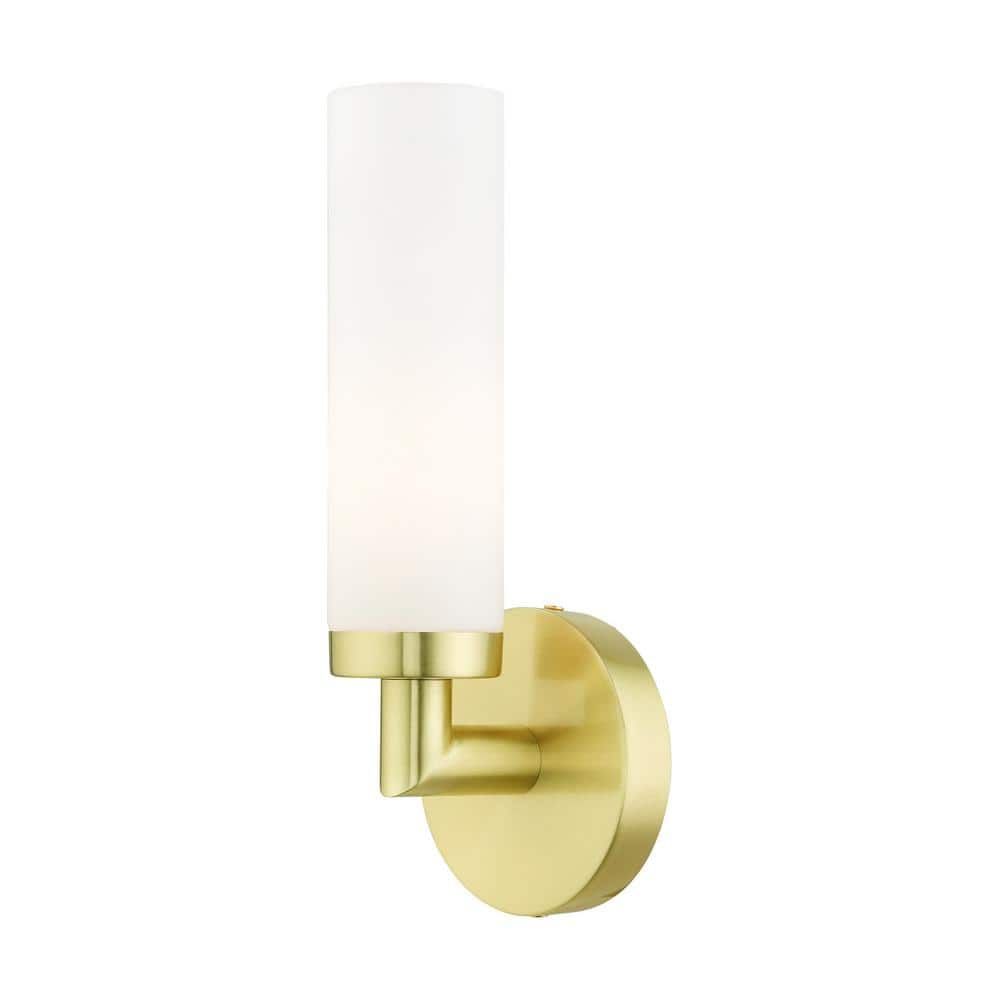 Aero Satin Brass Direct Wired 11" Modern Wall Sconce