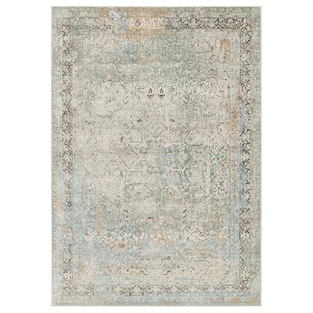 Melo Washable Gray Wool-Synthetic Blend 10' x 14' Area Rug