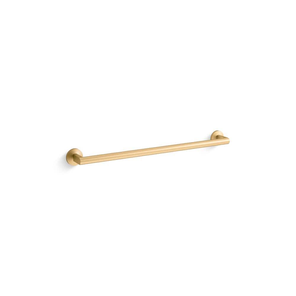 Vibrant Brushed Moderne Brass 24" Towel Bar