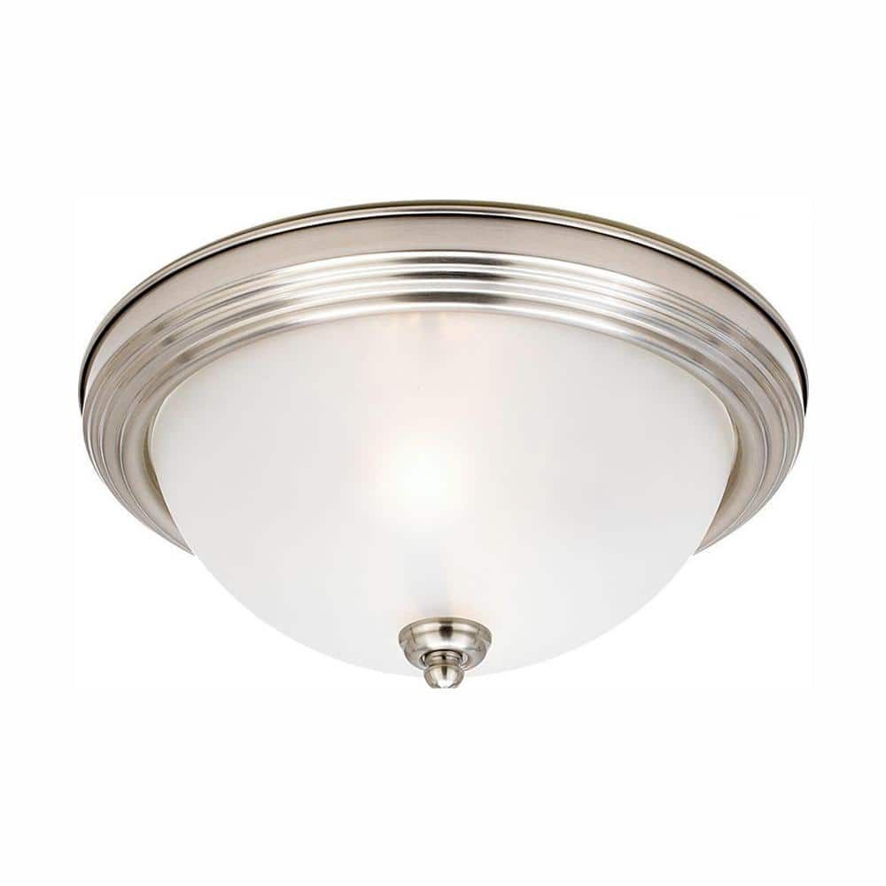 Geary 12.5" Brushed Nickel Energy Star Flush Mount Light