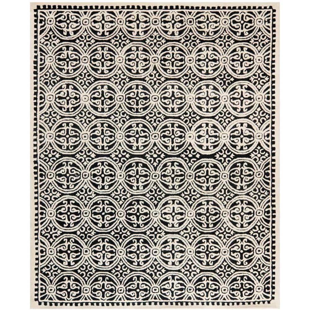Ivory Elegance Square Hand-Tufted Wool Area Rug - 62"x20"
