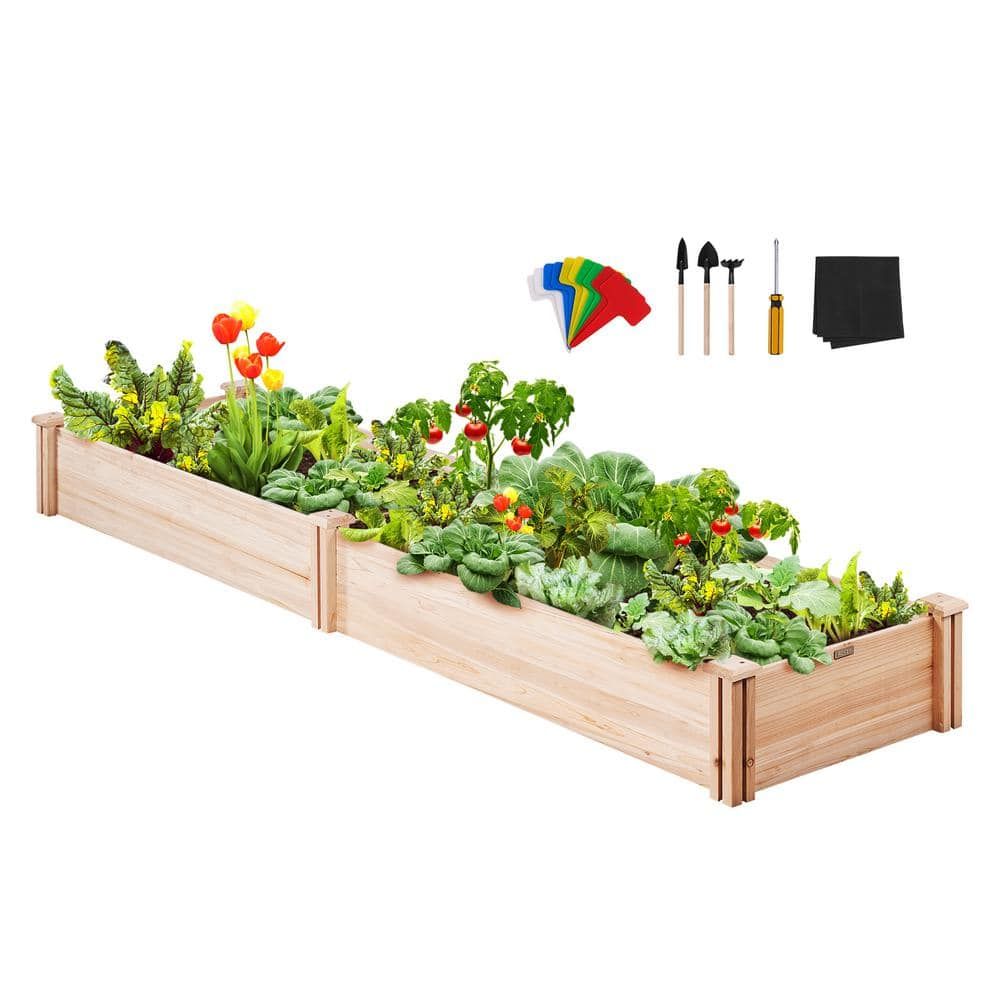 Burlywood Wooden Raised Garden Bed Planter Box