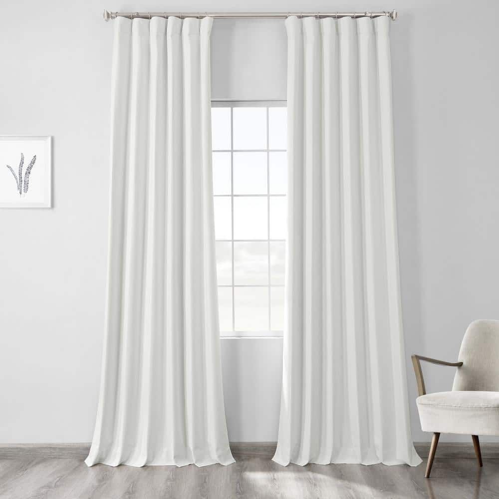 Starlight Off White 120" Blackout Linen Polyester Window Panel
