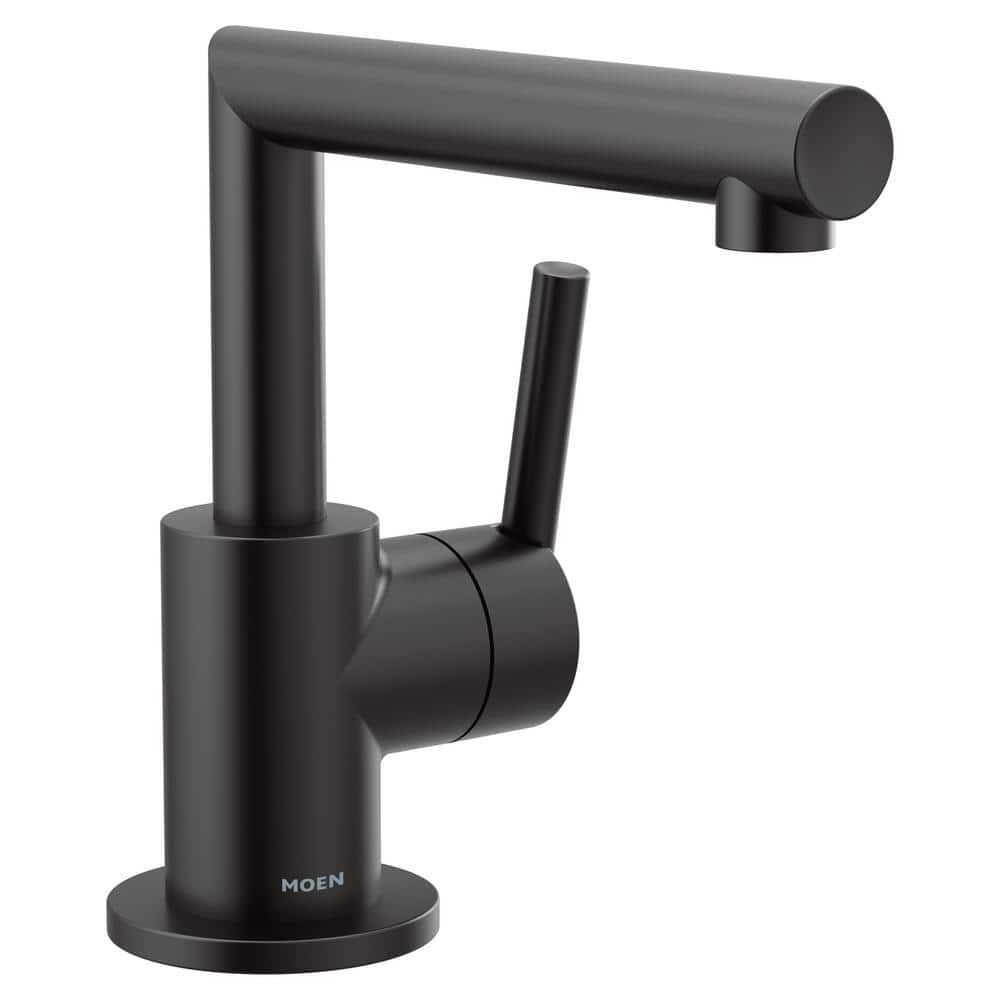 Matte Black Modern Single Hole Bathroom Faucet