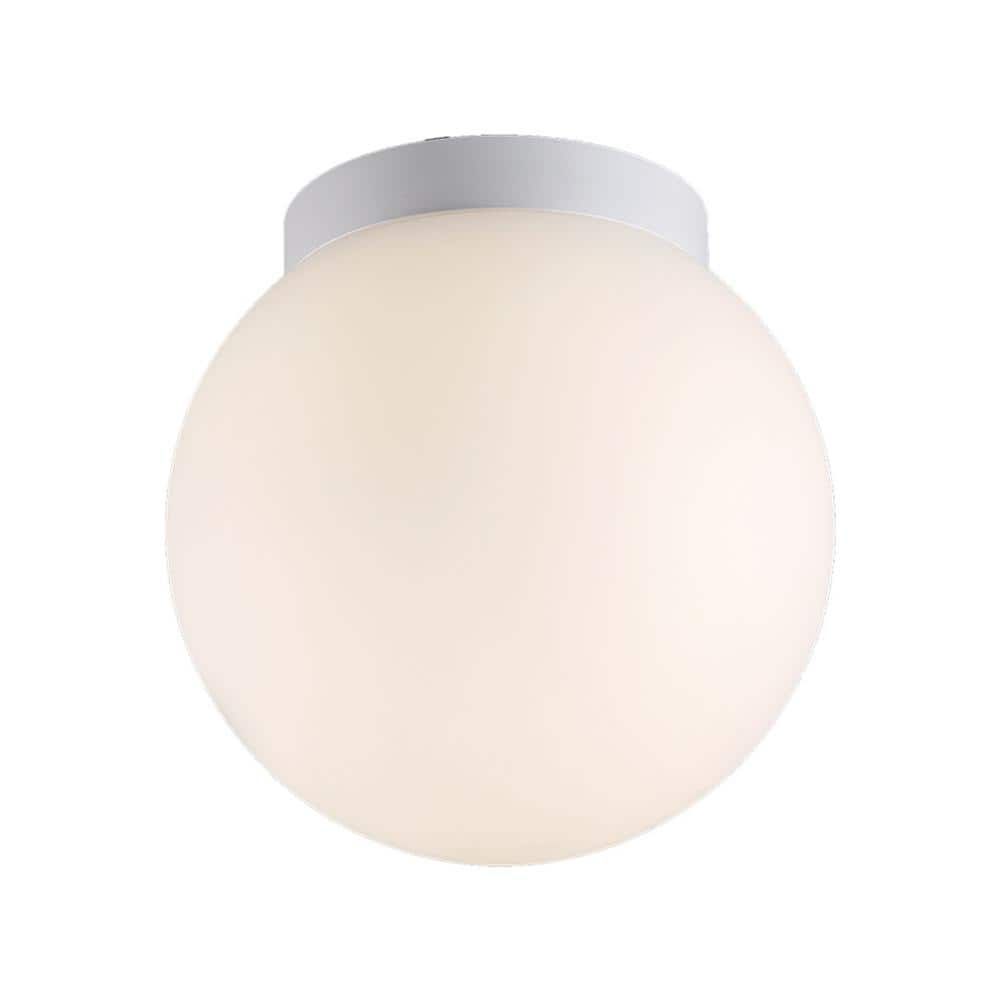 Elysian 9" White Opal Glass LED Globe Light for Indoors & Outdoors