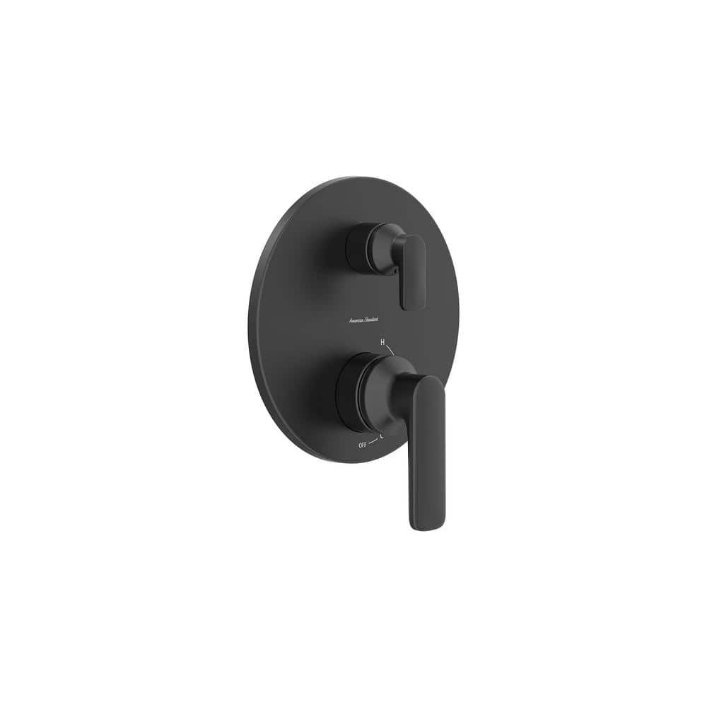 Matte Black Dual Handle Pressure Balance Valve Trim