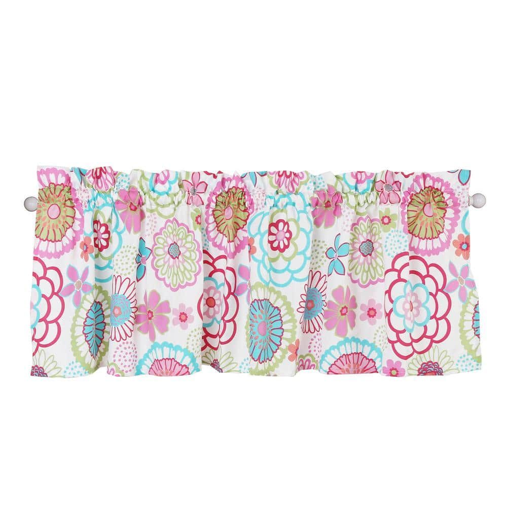 Colorful Floral Polyester Rod Pocket Window Valance 54" x 15"