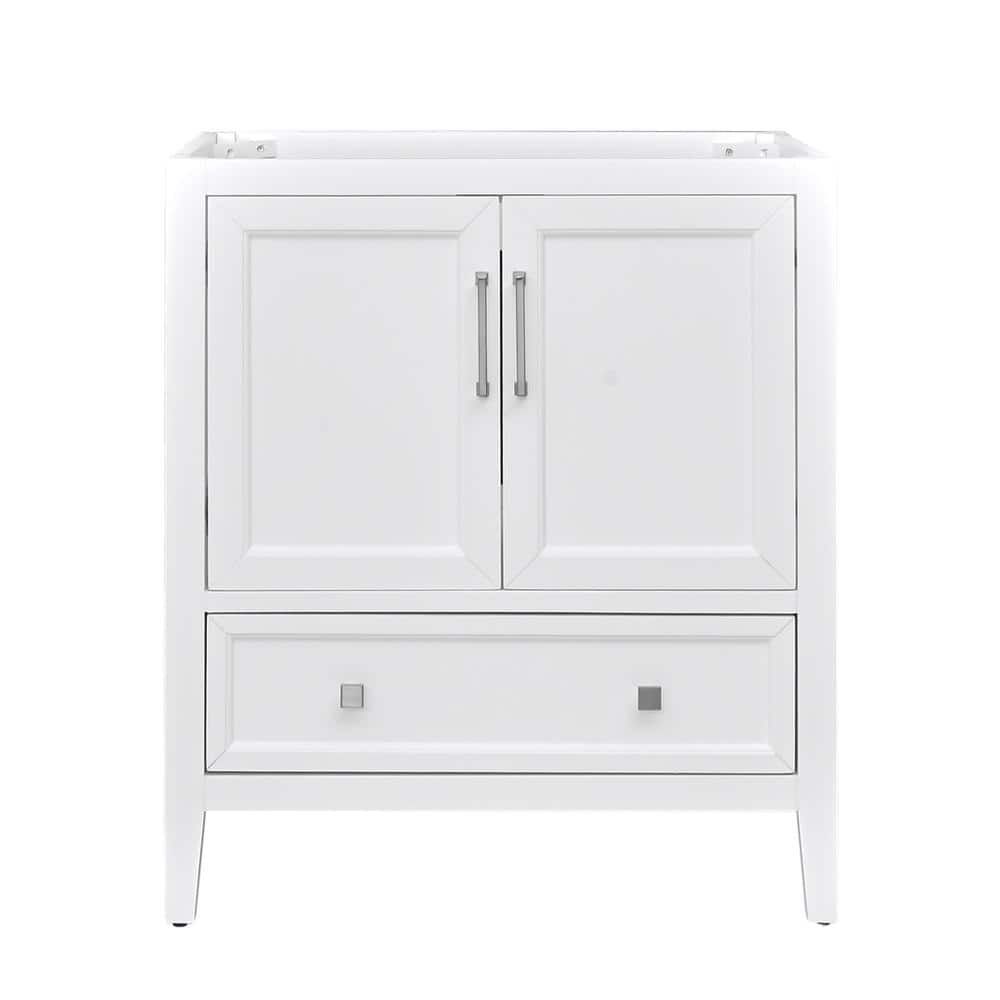 Everette 30'' White Solid Wood Single Bathroom Vanity