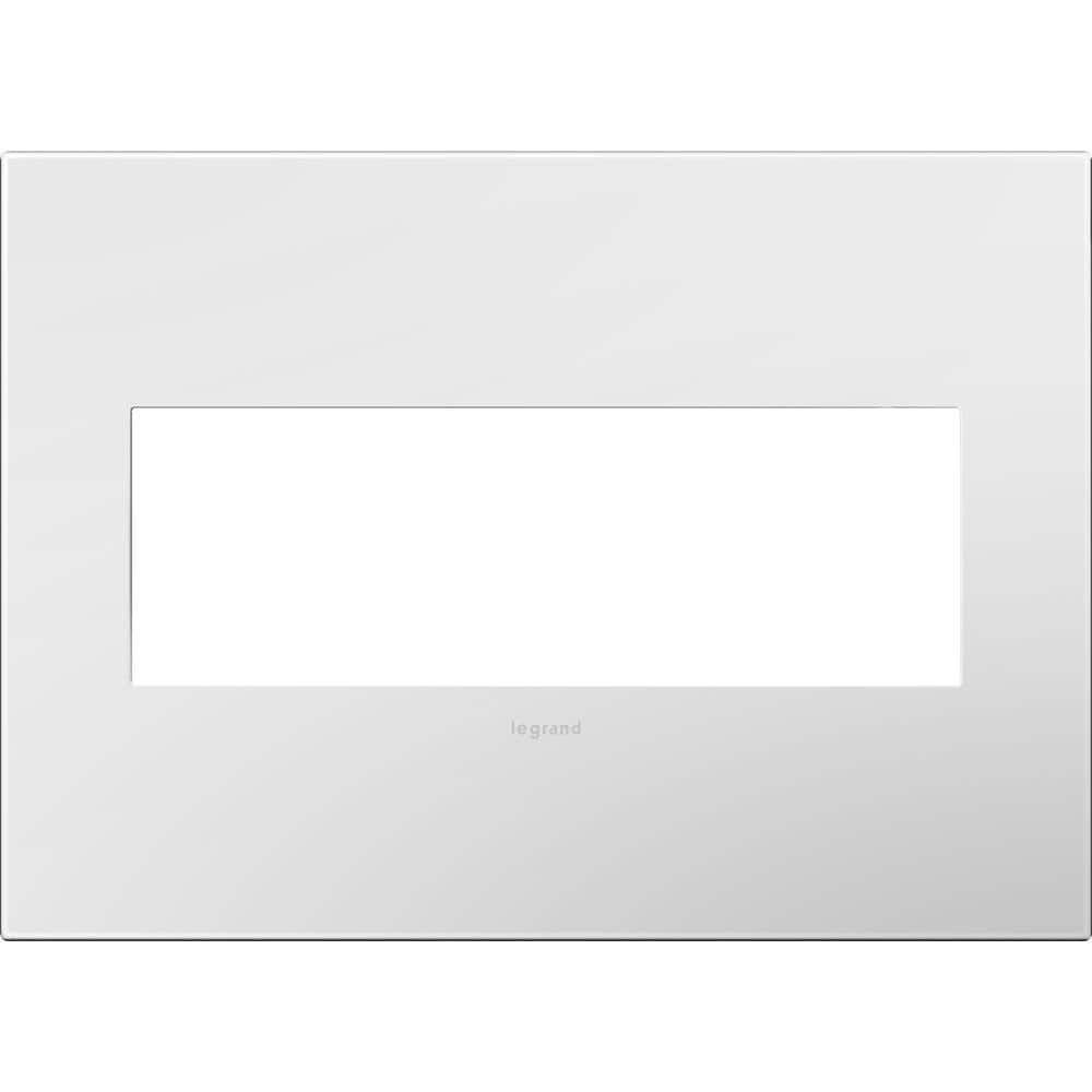 Gloss White 3-Gang Screwless Wall Plate