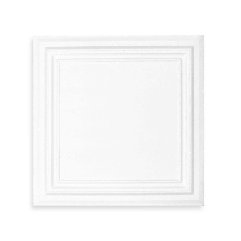 Ivory White 20" x 20" Polystyrene Ceiling Tiles Pack
