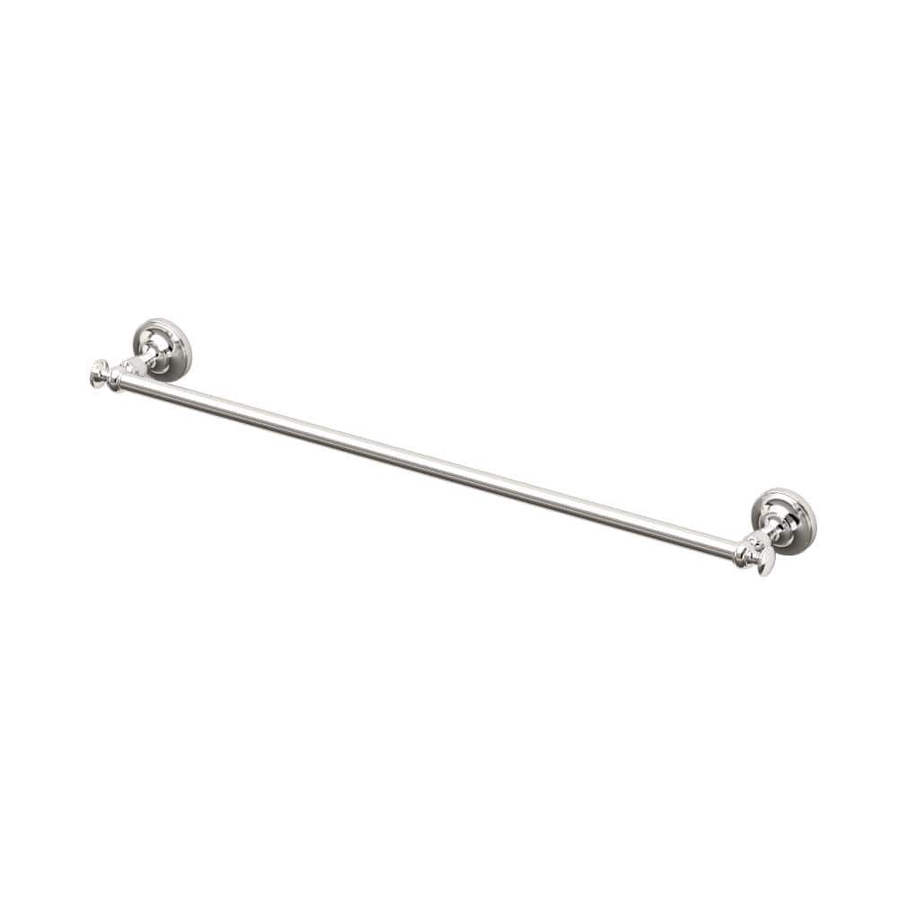 Polished Nickel 24" Traditional Wall Mounted Towel Bar