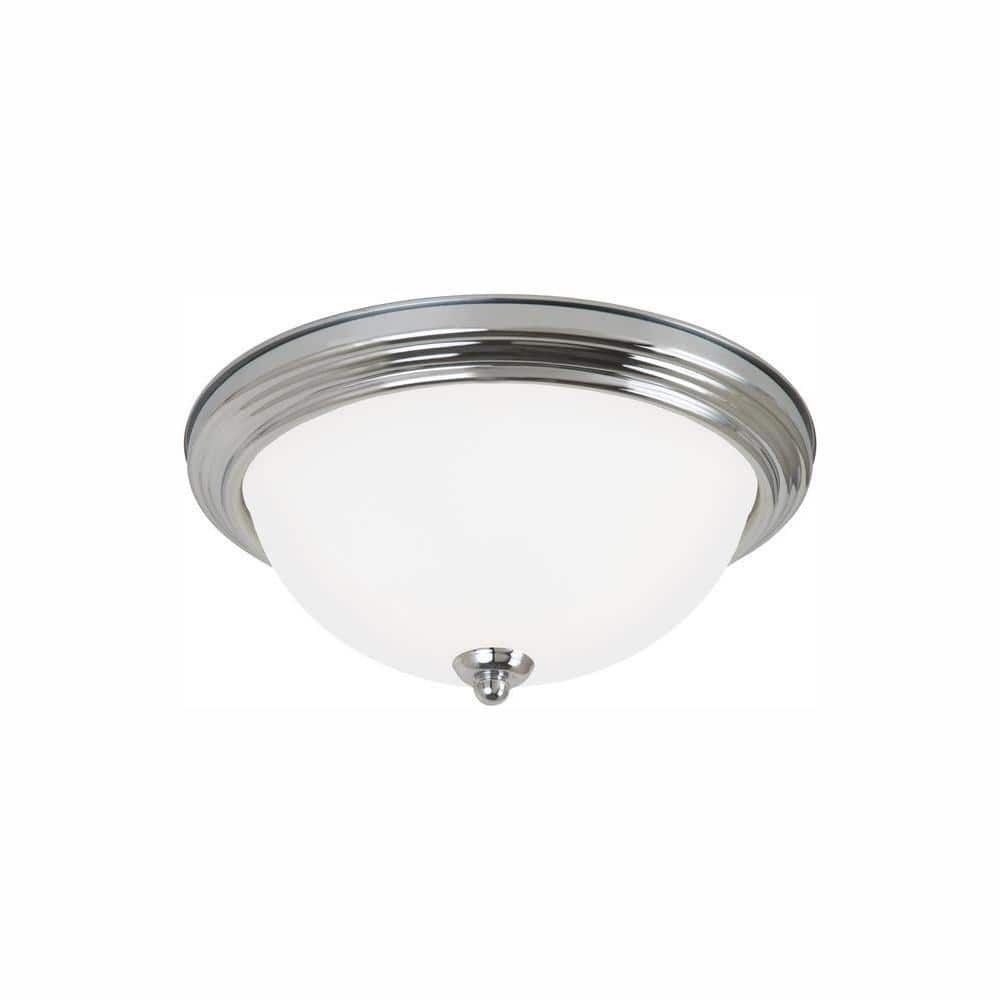 Chrome and Glass LED Ceiling Flush Mount Light