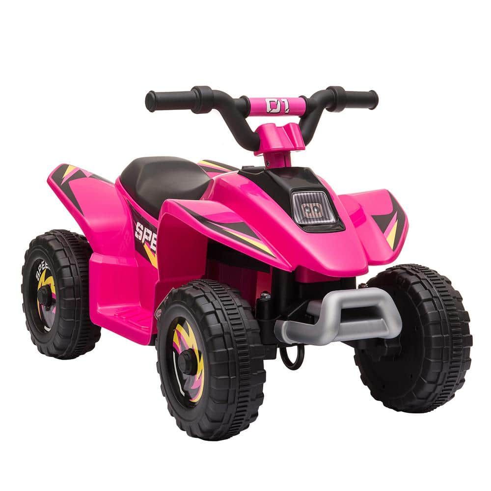 6V Pink Electric Motorized Quad with Safety Features