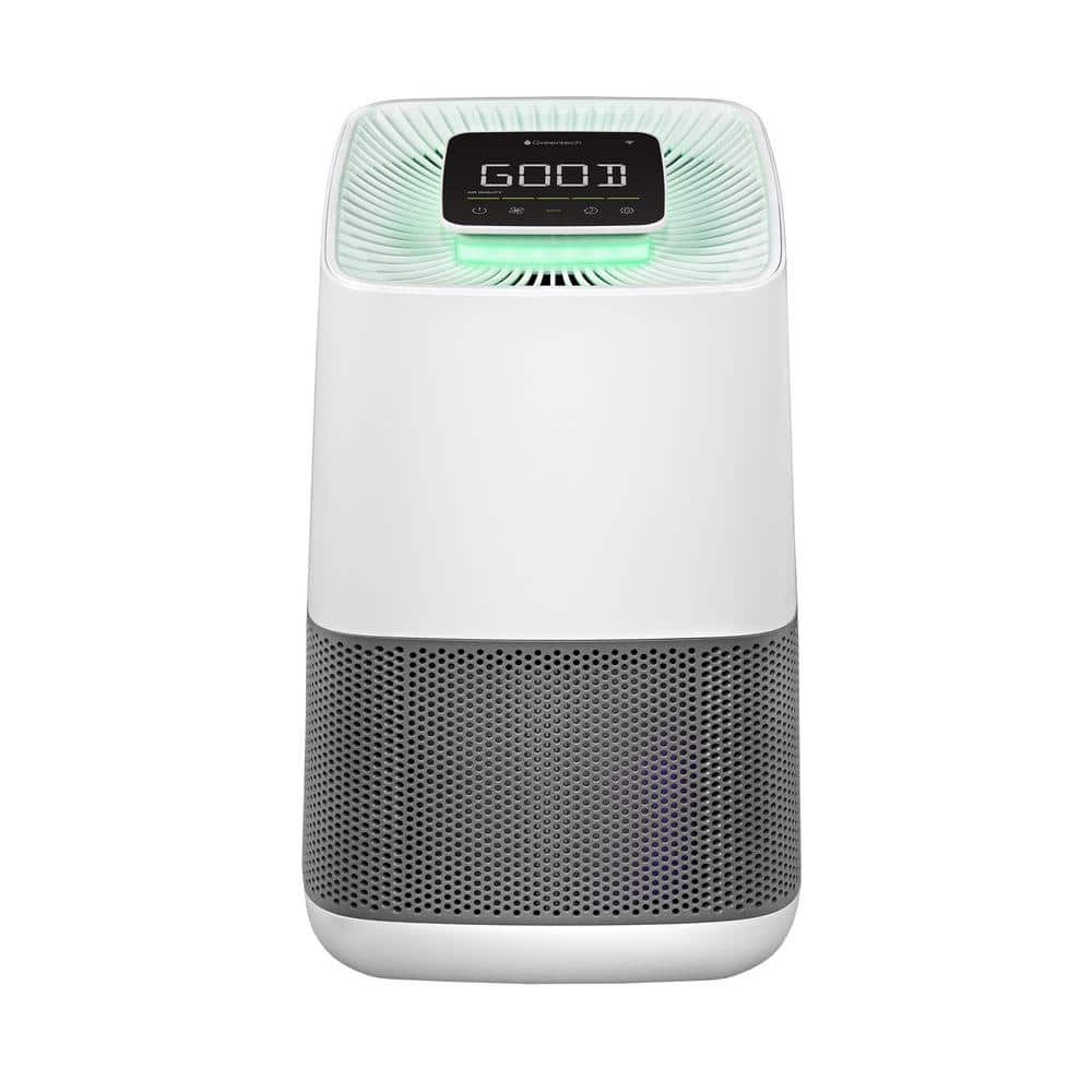 575 sq ft White and Gray HEPA Air Purifier with Odor Control