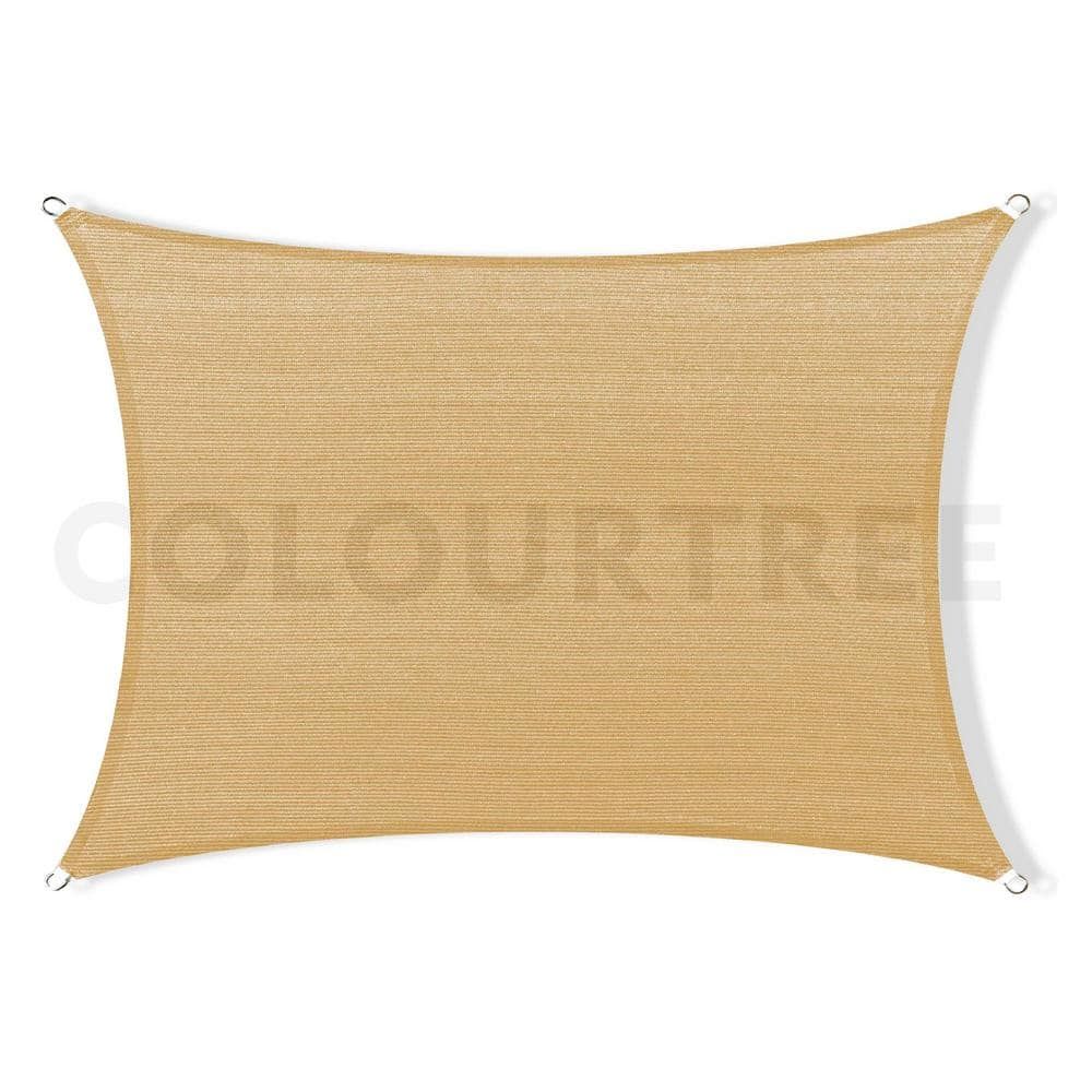 Sand Beige 8' x 10' UV Resistant Sun Shade Sail