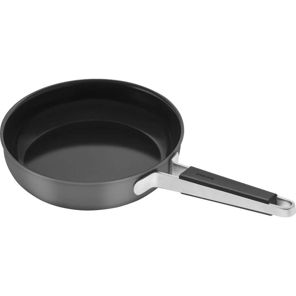 9.5-inch Gray Stainless Steel Ceramic Nonstick Frying Pan
