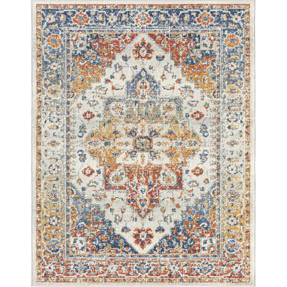 Chelsea Cream 8' x 10' Synthetic Oriental Area Rug