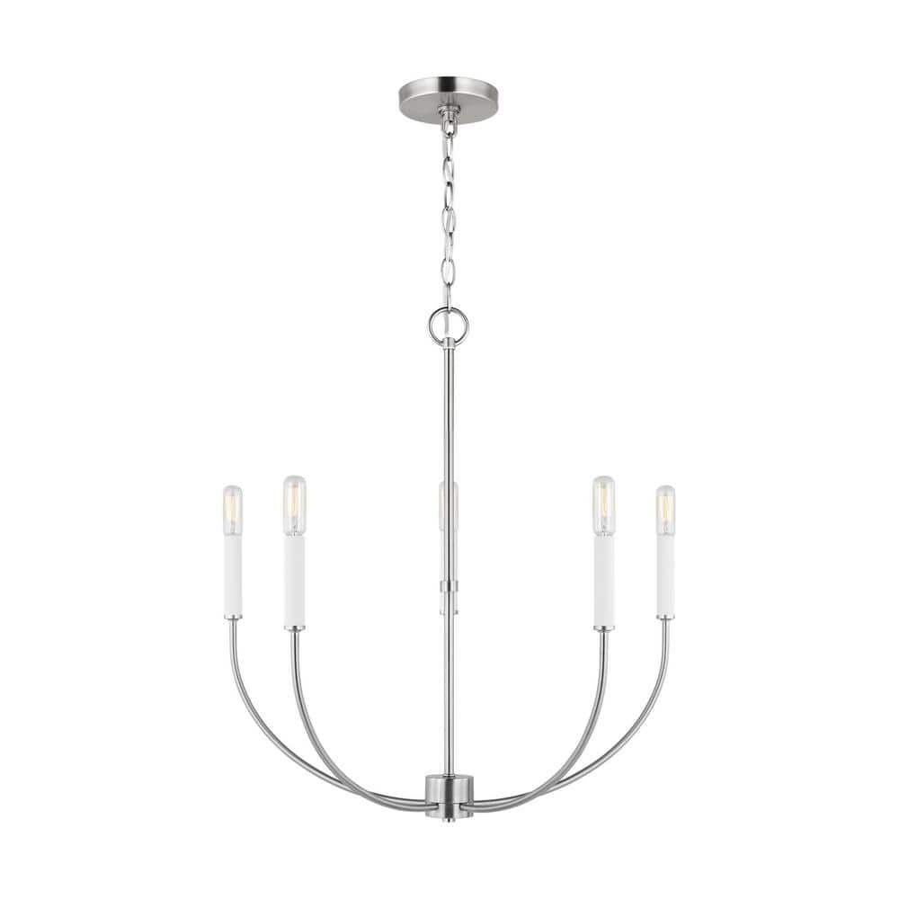 Greenwich 5-Light Brushed Nickel Candle Chandelier